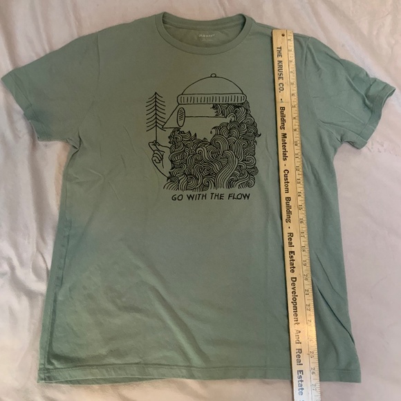 Men’s “Go with the flow” short sleeve t shirt Sz Lg Old Navy - Picture 4 of 6